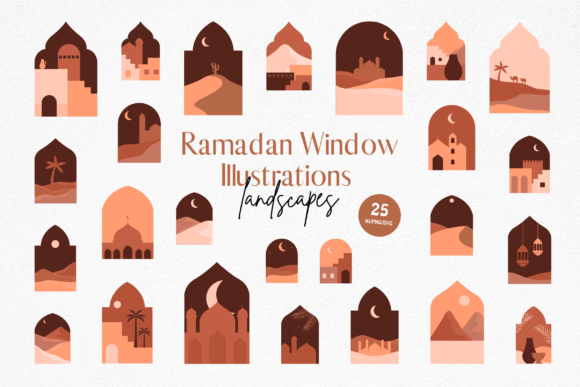25 Ramadan Window Illustrations for Modern Design Projects