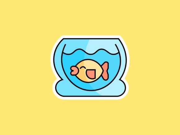 Adorable Pets Fish Bowl Illustrations: A Designer's Easter Asset