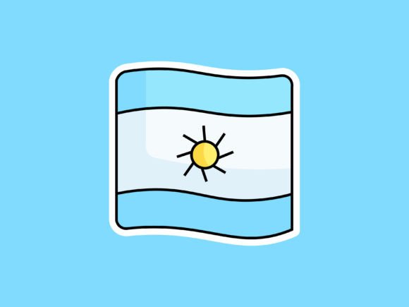 Argentina Flags Illustrations for Creative Projects