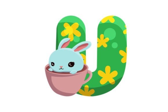 Charming Easter Egg Alphabet U Illustrations for Designers