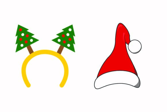 Christmas Hat Costume Illustrations: A Festive Design Asset