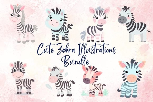 Cute Zebra Illustrations: Your Go-To Bundle for Charming Projects