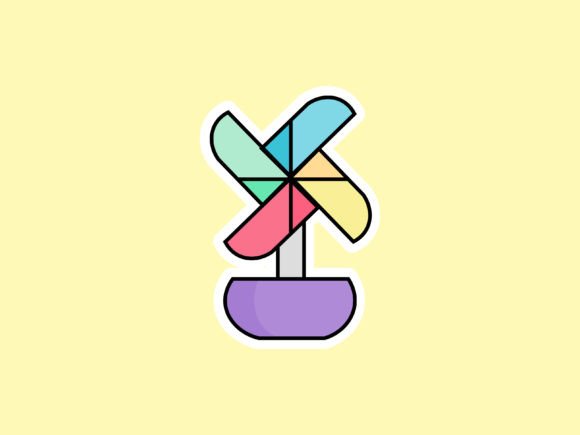 Spring Pinwheel Illustrations: Fresh & Playful Designs