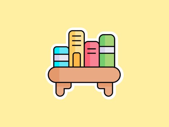 Teacher Bookshelf Illustrations: Whimsical Design for Every Project