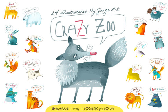 Unleashing Creative Charm with Crazy Zoo Animal Illustrations